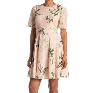 Ted Baker Aralia Dress, Baby Pink Floral, Size 3 (US 8) NWT